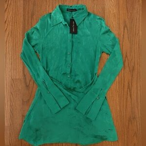 Chic Le Frique Terrah Emerald Wrap Dress Size Small New